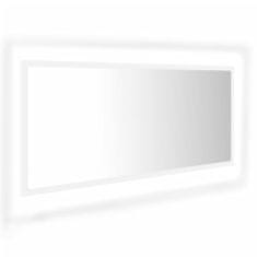 Vidaxl Kúpeľňové LED zrkadlo biele 100x8,5x37 cm drevotrieska