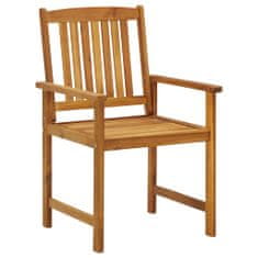 Vidaxl Záhradné stoličky s podložkami 2 ks masívne akáciové drevo