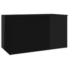 shumee Úložná truhlica lesklá čierna 84x42x46 cm drevotrieska