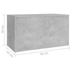 shumee Úložná truhlica betónovo-sivá 84x42x46 cm drevotrieska