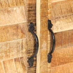 Vidaxl Šatníková skriňa, 90x50x180 cm, masívne mangové drevo