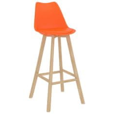 Vidaxl Barové stoličky 2 ks oranžové umelá koža