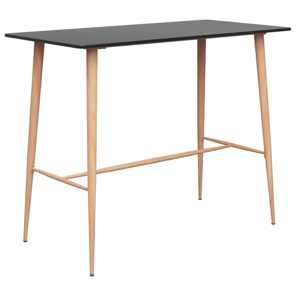 Petromila vidaXL Barový stôl, čierny 120x60x105 cm