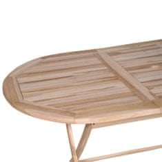Vidaxl Skladací záhradný stôl 160x80x75 cm, tíkový masív