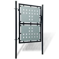 Petromila vidaXL Čierna jednokrídlová plotová brána 100x225 cm
