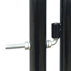 Petromila vidaXL Čierna jednokrídlová plotová brána 100x125 cm