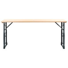 Vidaxl Skladací pivný stôl 169x50x75/105 cm, borovicové drevo