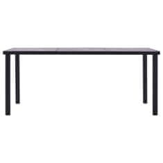Vidaxl Jedálenský stôl, čierna a betónovo sivá 200x100x75 cm, MDF