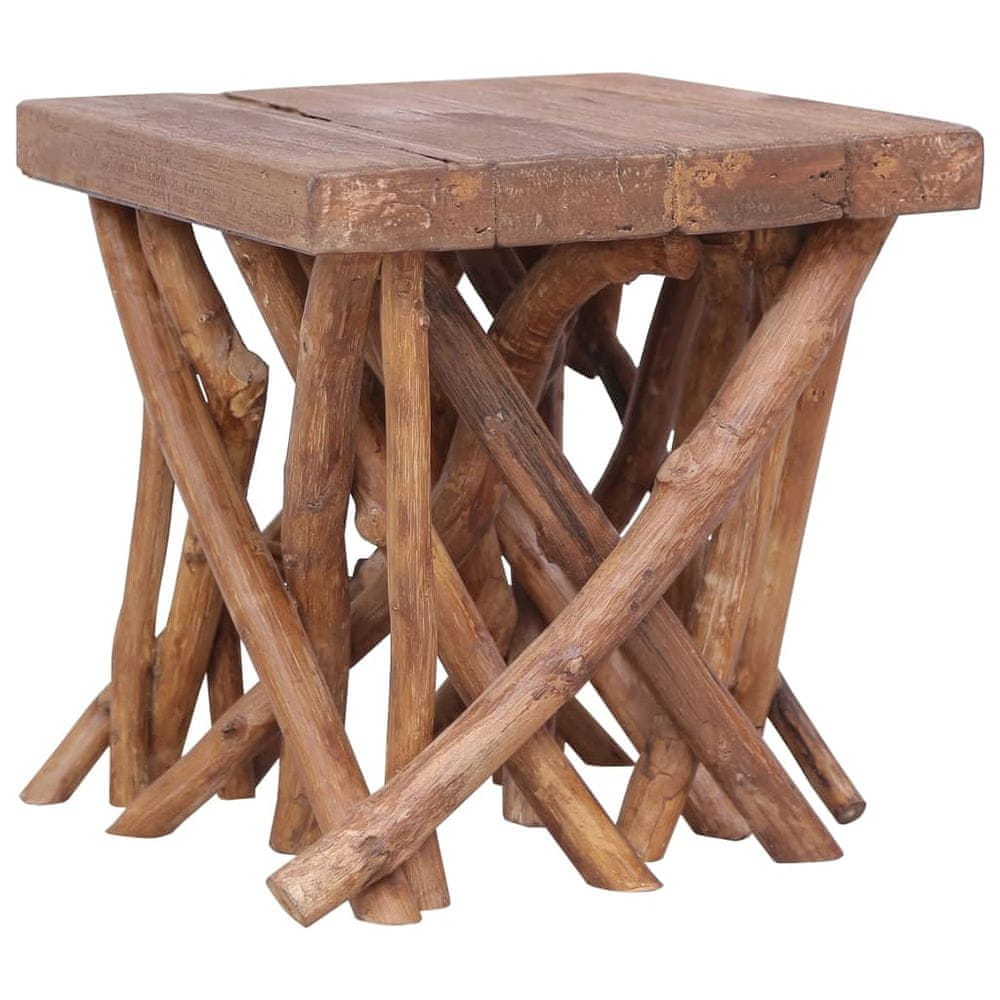 Petromila vidaXL Konferenčný stolík z polienok 40x40x40 cm, drevený masív