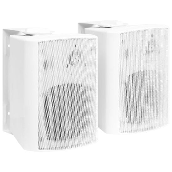 Vidaxl Nástenné stereo reproduktory do interiéru a exteriéru 2 ks biele 80 W