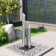 Vidaxl Záhradná fontána, strieborná 48x34x88 cm, nehrdzavejúca oceľ