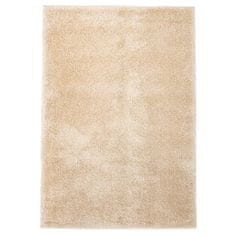 Vidaxl Chlpatý koberec, 140x200 cm, béžový