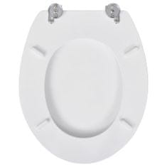 Petromila vidaXL WC sedadlá s poklopom 2 ks, MDF, biele