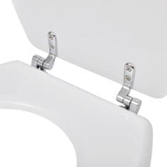 Petromila vidaXL WC sedadlá s poklopom 2 ks, MDF, biele