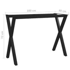 Vidaxl Stolové nohy na jedálenský stôl, rám v tvare X 100x40x72 cm
