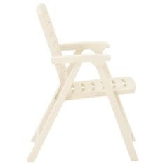 Vidaxl Záhradné stoličky 2 ks plastové biele