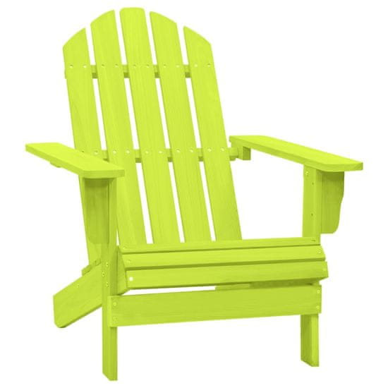 Vidaxl Záhradná stolička Adirondack jedľový masív zelená