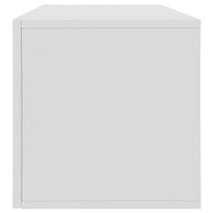 Vidaxl Box na vinylové platne biely 71x34x36 cm drevotrieska