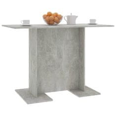 Vidaxl Jedálenský stôl betónovo-sivý 110x60x75 cm drevotrieska