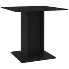 Petromila vidaXL Jedálenský stôl, čierny 80x80x75 cm, kompozitné drevo