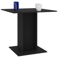 Petromila vidaXL Jedálenský stôl, čierny 80x80x75 cm, kompozitné drevo
