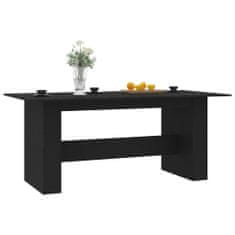 Petromila vidaXL Jedálenský stôl čierny 180x90x76 cm drevotrieska