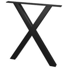 Vidaxl Stolové nohy na jedálenský stôl 2 ks, rám v tvare X 70x72 cm