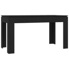 Vidaxl Jedálenský stôl, čierny 140x70x76 cm, drevotrieska