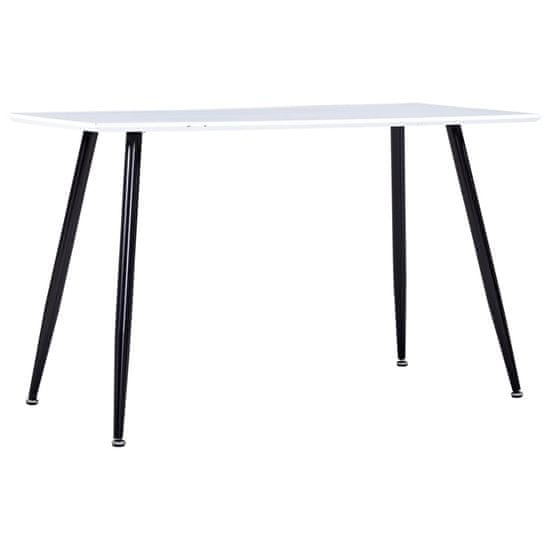 Vidaxl Jedálenský stôl, bielo čierny 120x60x74 cm, MDF