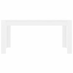Vidaxl Jedálenský stôl, biely 160x80x76 cm, drevotrieska