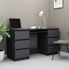Vidaxl Písací stôl, sivý 140x50x77 cm, drevotrieska