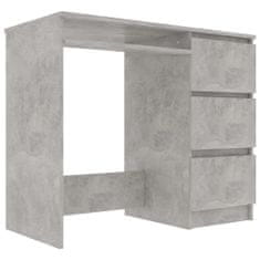 Petromila vidaXL Písací stôl, betónovo sivý 90x45x76 cm, drevotrieska