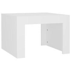Vidaxl Konferenčný stolík biely 50x50x35 cm drevotrieska