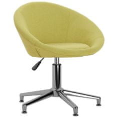 Vidaxl Otočná kancelárska stolička zelená látková