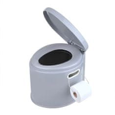 Vidaxl ProPlus Prenosná toaleta 7l šedá