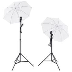 Vidaxl Fotografická súprava s 5 farebnými pozadiami & 2 dáždnikmi