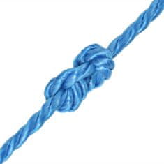 Vidaxl Pletené lano polypropylénové 6 mm 500 m modré
