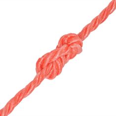 Vidaxl Pletené lano polypropylénové 8 mm 500 m oranžové