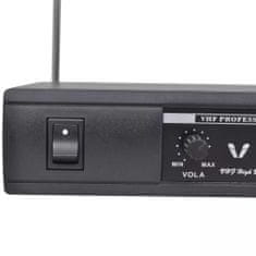 Vidaxl 2 bezdrôtové mikrofóny VHF s prijímačom