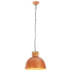Vidaxl Industriálna závesná lampa medená okrúhla 50 cm E27 mangový masív