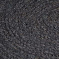 Petromila vidaXL Ručne vyrobený koberec tmavosivý 180 cm jutový okrúhly