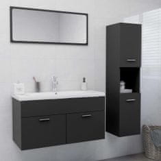 Vidaxl Súprava kúpeľňového nábytku sivá drevotrieska