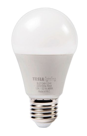 Tesla Lighting LED žiarovka BULB, E27, 12W, 230V, 1521lm, 25 000h, 4000K denná biela, 220 °