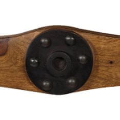 Vidaxl Nástenný vešiak so 6 háčikmi, sheeshamové drevo, 108x6x19 cm