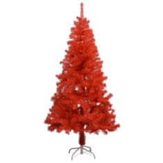 Vidaxl Umelý vianočný stromček s podstavcom červený 150 cm PVC