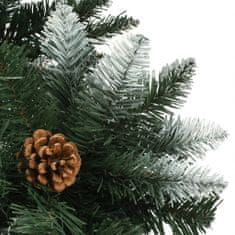 Vidaxl Umelý vianočný stromček LED a borovicové šišky 180 cm