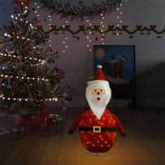 Greatstore Vianočná ozdoba figúrka Santa Claus LED luxusná látka 90 cm
