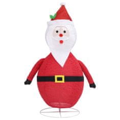 Greatstore Vianočná ozdoba figúrka Santa Claus LED luxusná látka 90 cm