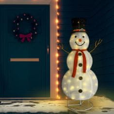 Vidaxl Dekoratívny vianočný snehuliak LED luxusná látka 180 cm