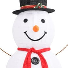 Vidaxl Dekoratívny vianočný snehuliak LED luxusná látka 180 cm